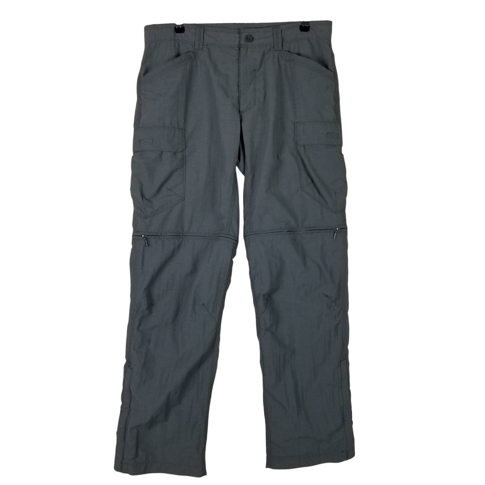 The North Face Convertible Cargo Pants Mens 34 Gray Zip Off Hiking Utility
